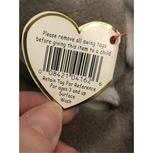 ty beanie baby mel the koala bear 1996 style number 4162 grey collectible flawed - Picture 7 of 9